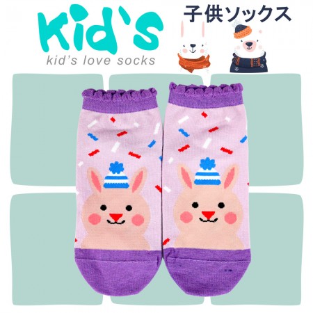 【kid】(3003)台灣製棉質義大利台無縫針織止滑童襪-1雙入15-17CM紫色