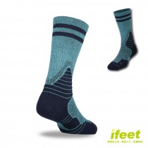 【老船長】(9816)全方位足弓壓力運動襪籃球襪-1雙入藍色(24-26cm)