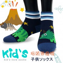【kid】(3009)台灣製棉質義大利台無縫針織止滑童襪-1雙入丈青